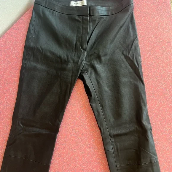Valentino Low Rise Leather Pants Size 6 - Never Worn